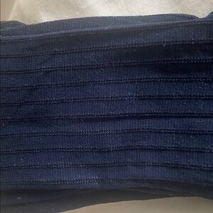 Phantom Silks Navy Blue Textured Pattern Tights Made in Canada NWOT